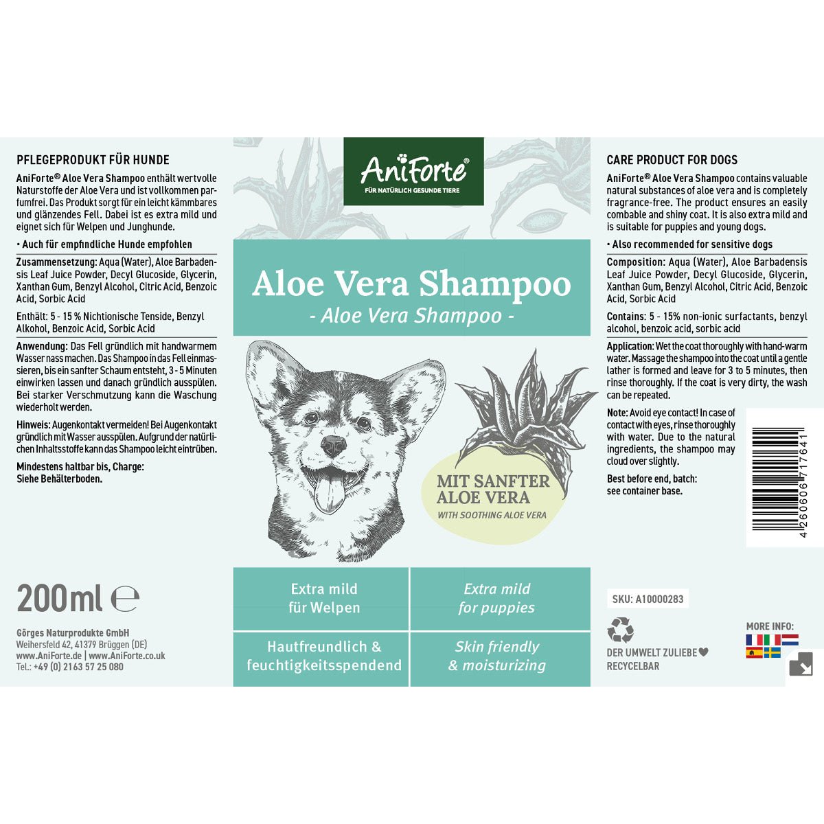 Aloe Vera Shampoo für Welpen - AniForte